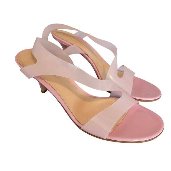 Gianvito Rossi Metropolis Pale Pink PVC Heels Open Toe Size 11 / IT 41 - Picture 1 of 9